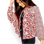 Free People Maroon and Cream Pattern Cardigan XS Photo 10