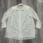 Maggie Barnes Women’s  Cream Shear Blouse Size 16w  Photo 0
