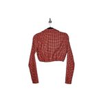ZARA Plaid Crop Tops Orange Size Small Photo 7