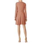 CARVEN Terracotta Orange Hue Bois De Rose Crew Neckline Midi Dress size 40 Photo 7