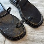 Jessica Simpson Black Snake Print Strappy Flat Sandals Size 8 Photo 2