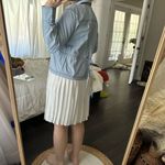 Derek Lam 10 Crosby Women’s 00 Blue White Mixed Media Shirtdress Photo 2