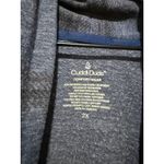 Cuddl Duds  Comfortwear Plaid Open Cardigan Women Size 2X Blue Pockets Fleece Photo 2