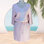 Venus  Rhinestone Trim Sweatshirt Cotton blend Dress w drawstring Sz M Photo 1