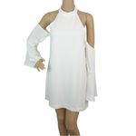 COTTON CANDY LA White Halter Cold Shoulder Mini Dress Women's Size Medium NEW Photo 2