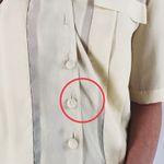 Vintage Rivista Pastel Yellow Button Down Blouse Size 8 Photo 3