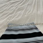 ALC Frank ALC Women’s Small Blue Black Striped Circle Skater Skirt Knit Photo 3