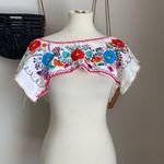 Molina Embroidered Floral Mexican Top Red Size M Photo 0