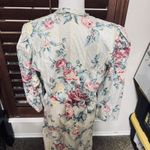 Hanky Panky Vintage 80s Robe Women's  floral long belted pockets lounge cottage Photo 4