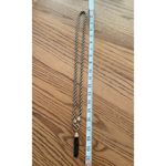 Gold & Black Rope Statement Necklace With Rhinestone Accents & Tassel Boho Chic Photo 5