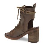 Free People Brown Open Toe Leather Booties City of Lights Size EU 40 NEW w/o Box Photo 8