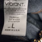 Vibrant  M.I.U. L Denim High Waisted Zipper Down Raw Hem Jeans Shorty Shorts Photo 7