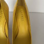 Ralph Lauren Lauren Heels Womens Kailee Platform Pumps Yellow Snake Print 8.5 B Photo 8