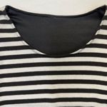 Knit Striped Tunic Top Women’s Medium Size black white stripes layered Sweater Photo 1