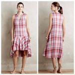 Maeve Pippa Pink Plaid Midi Swing Dress Photo 1