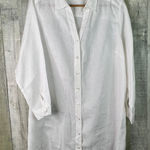 J. Jill Linen White 2X Collared V Photo 0