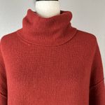 Free People Softly Structured Tunic Knit Oversized Sweater Size M Brick Red Photo 1