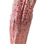 Nordstrom AFRM Floral Smocked Pink v-neck feminine shirred midi maxi dress Photo 4