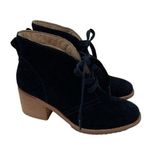 Caslon * Booties Womens 35 Black Suede Leather Ankle Heeled Whimsigoth Festival Photo 0