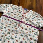 VTG Lanz of Salzburg Flannel 100% Cotton Nightgown Heart Buttons Log Cabin White Size L Photo 7