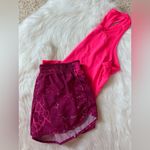 Nike  SET: Barbie Pink Vented Tank Top and Pink/White Crackle Running Shorts Photo 9