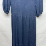 Velvet by Graham Spencer Navy Blue Women's Tiered Sweater Midi Dress Size Small Photo 3