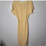 Marine layer $108 NWT  Bali Tunic Dress Linen Blend Gold Shadowy Stripe sheath Photo 1