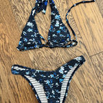 SheIn  Blue Floral Bikini Set Photo 0