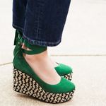 Free People  Charade Espadrille Wedge in Green Size 36 US 5.5 Photo 13