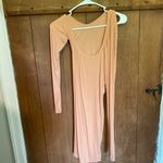 Alix NYC Revolve bodycon knit long sleeve dress light orange Photo 2