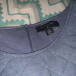 Revolve Bycorpus quilted  urban cropped blue long sleeve blouse contemporary boho Photo 2