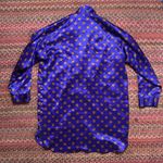 80 VTG VICTORIAS SECRET GOLD LABEL PURPLE BUTTON UP LONG SLEEVE SLEEP SHIRT Photo 5