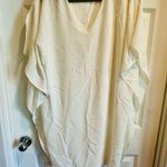 White Cream Women's Tunic Top Size L Photo 0