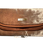 New Etro Women's Velvet Clutch with Satin Trim Brown Photo 1