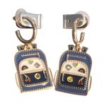 Sugarfix By Baublebar Earrings Packed and Prepped Got It In Bag Bookbag Dangles Blue Photo 2