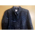 Chico's  Jacquard Floral Paisley Blazer Size 8 Photo 1