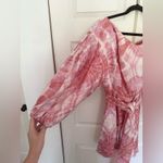 Zimmermann  Winsome Cinch Dress Pink White Tie-Dye Long Sleeve Dress US Size 8 Photo 4