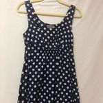 Anthropologie Vanessa Virginia Blue Polka Dot Pin Up Style Dress Womens 0 Retro Empire Waist Photo 3
