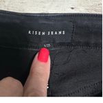 Risen Jeans Mid Rise Slim Straight Black Women's Size 1 25 Waist Stretch Photo 4