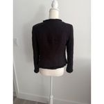 Ann Taylor  LOFT Black Knit Long Sleeve Blazer Jacket Size 4P Photo 1
