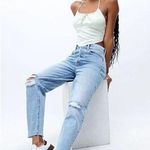 PacSun  Light Blue Ultra High Waisted Slim Fit Mom Jeans Size 26 Photo 0