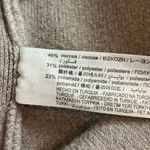 ZARA  Knit Wide Leg Pants Brown Fleece Textured Ribbed Hem Pull-On Lounge Small Photo 9