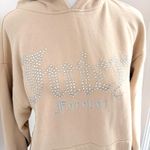 Juicy Couture Y2K  x Forever21 Rhinestone Tan Hoodie Small Sweatshirt 2000s Photo 3