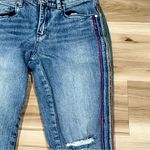 BLANK NYC  Rainbow Embroidered Cropped Jeans Women’s 27 Photo 2