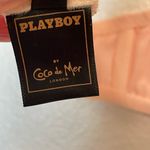 PLAYBOY by Coco de Mer Pinup Catch Me Satin Underwired Bra Baby Pink Size 32 B Photo 6