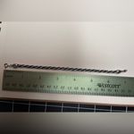 Trifari VTG  bracelet and earrings set silver tone black rope chain Photo 3