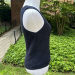 Brandy Melville Navy Elizabeth Wool Button Vest Photo 3