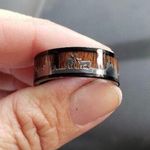 Deer Ring Sz 7 Black Photo 0