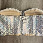 Charlotte Russe Silver Holographic Strapless Top Photo 1