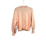 ADORA Flower Button Down Long Sleeve Multi Color Peach Cardigan Sweater Small Photo 3